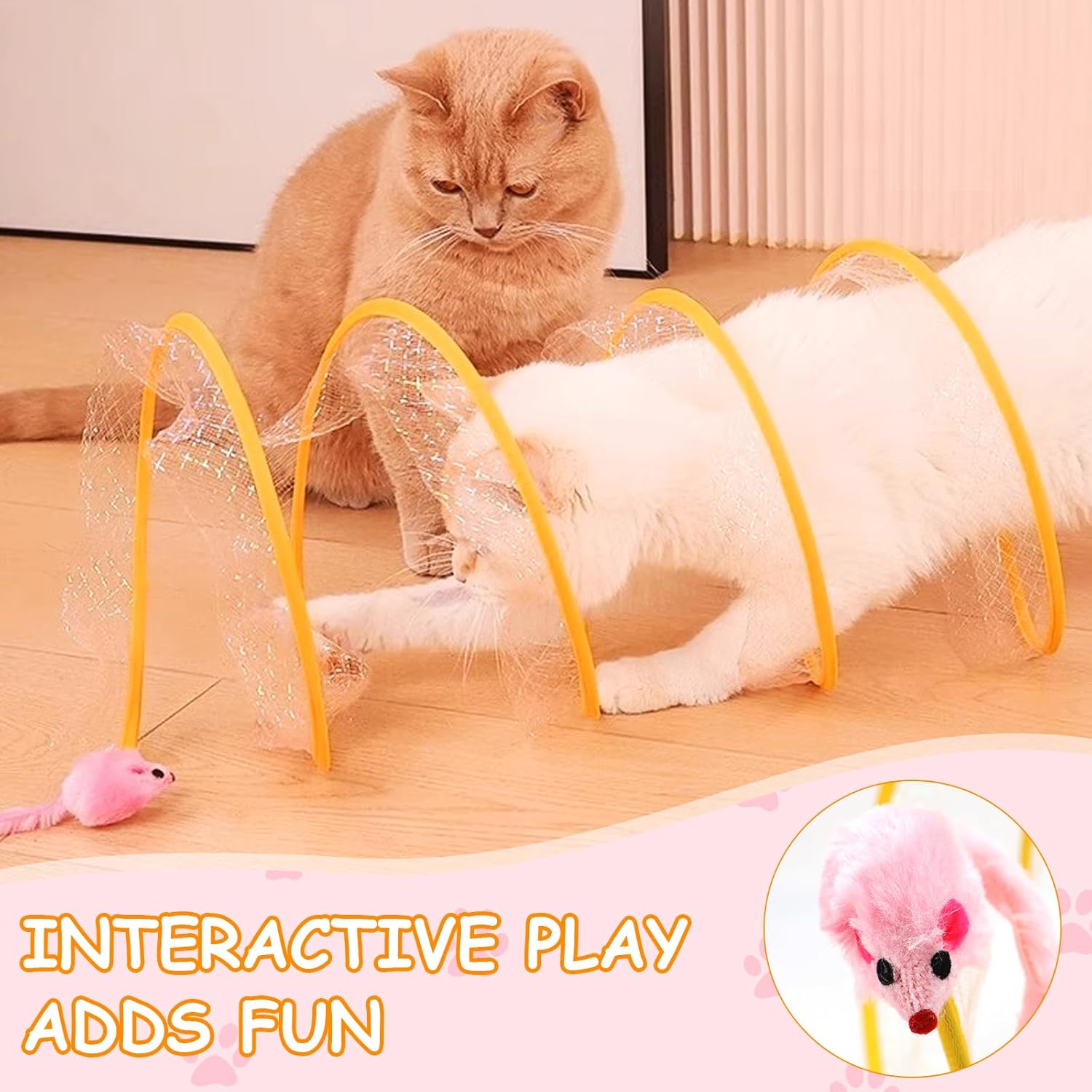 Katzentunnel Spiral Spieltunnel für Katze und Kleintiere Kaninchen