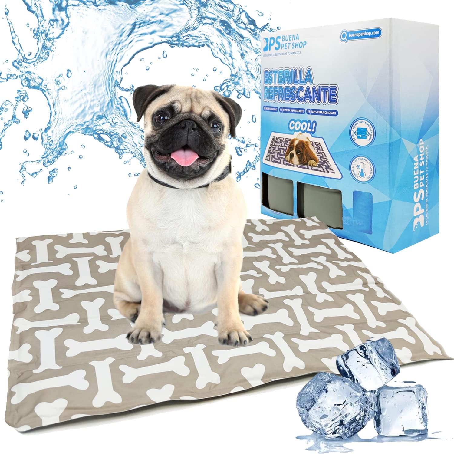 Kuehlmatte fuer Hunde und Katzen M 60x45 cm selbstkuehlende Kuehldecke verschiedene