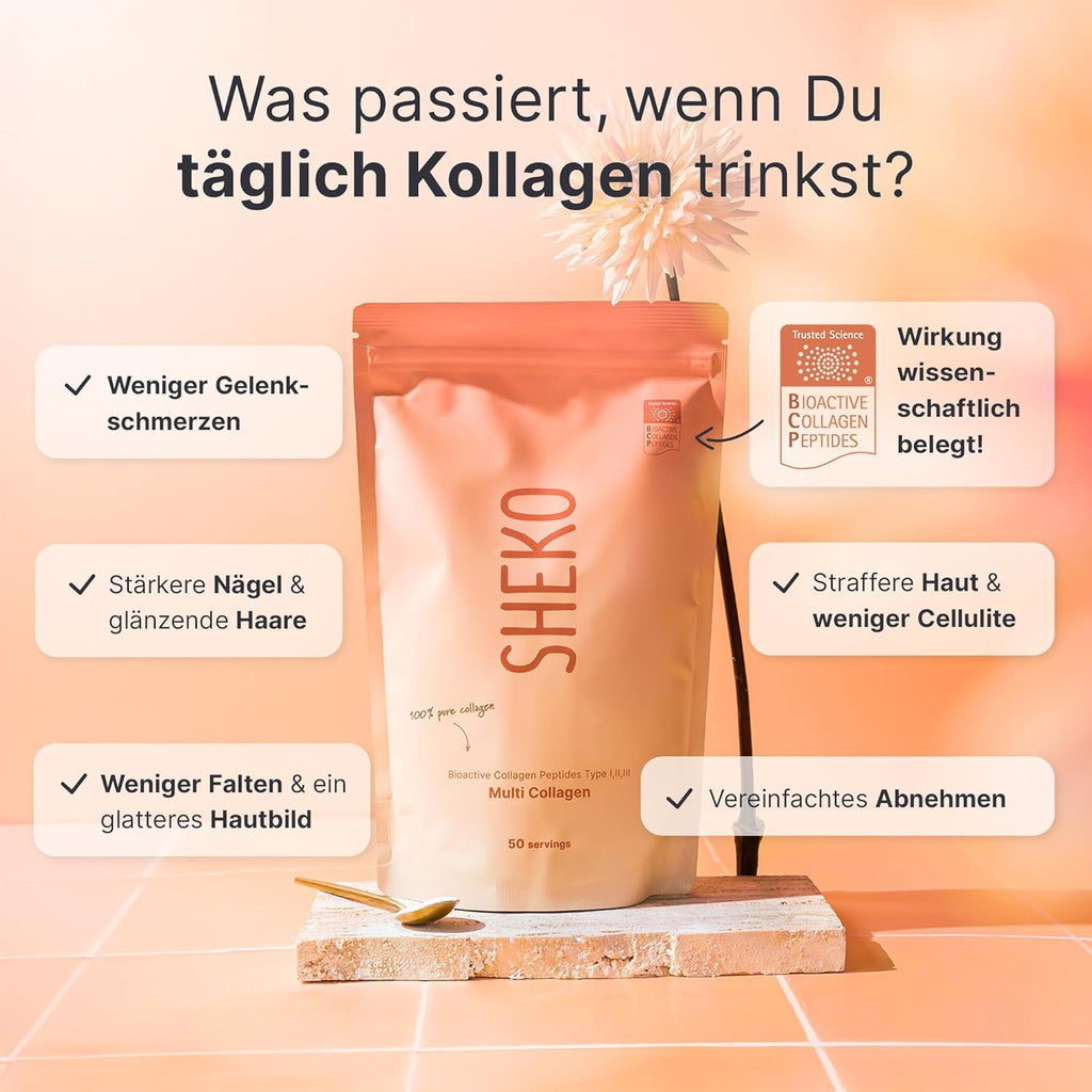 SHEKO Kollagen Peptide Pulver Hydrolysiertes Kollagen Protein