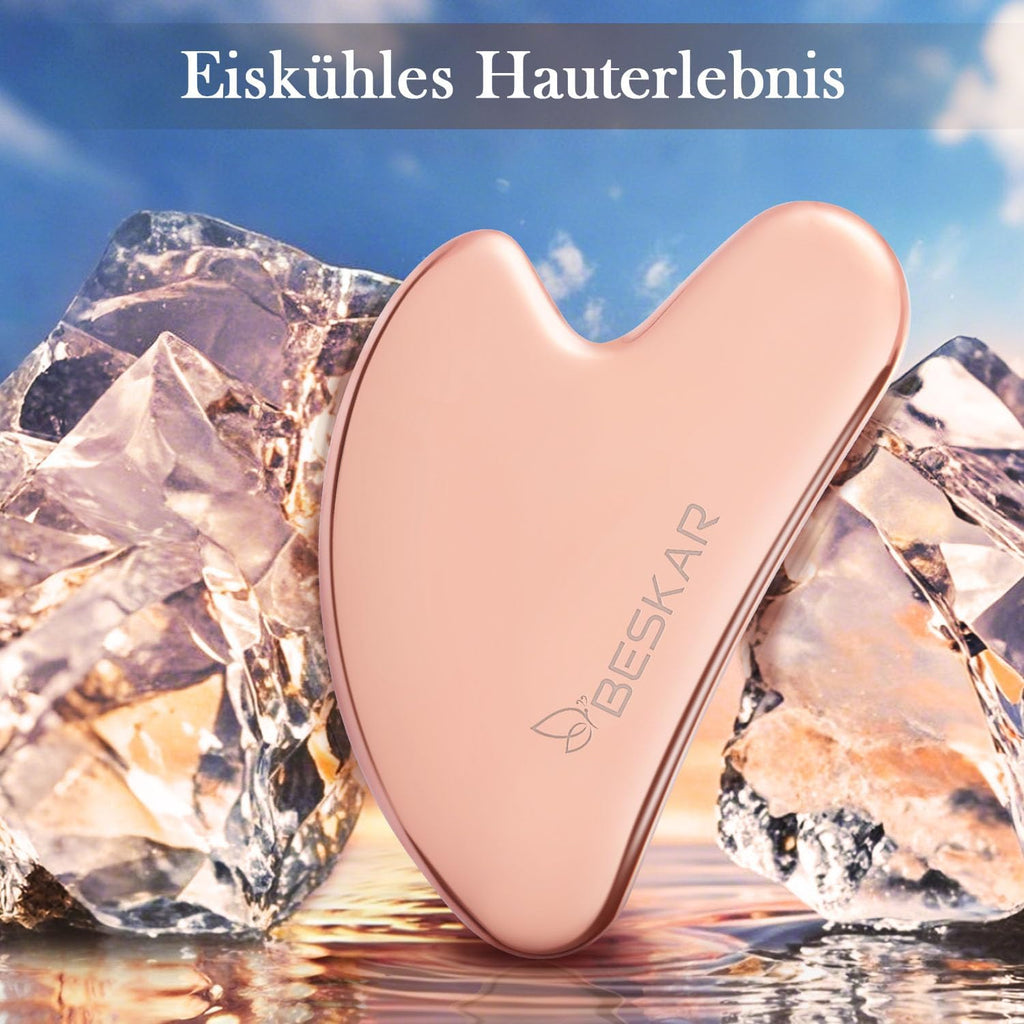 BESKAR Gua Sha Gesichtswerkzeug Edelstahl Jawline Massage Anti-Falten