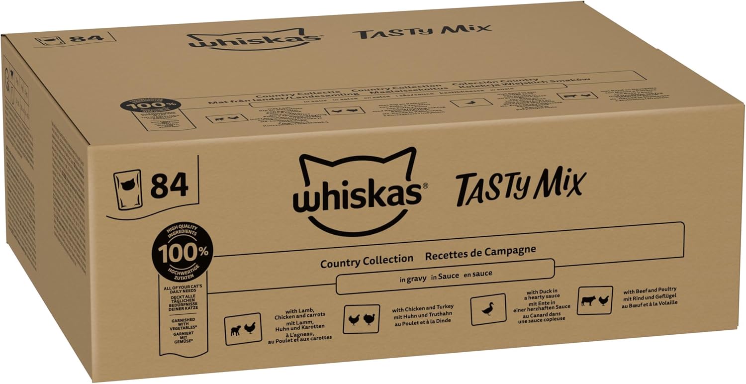 Whiskas Adult 1+ Katzennassfutter Tasty Mix Country Collection 84 x 85 g