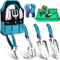 Kynup 7-teiliges Gartenwerkzeug-Set mit Tasche, ergonomische Griffe