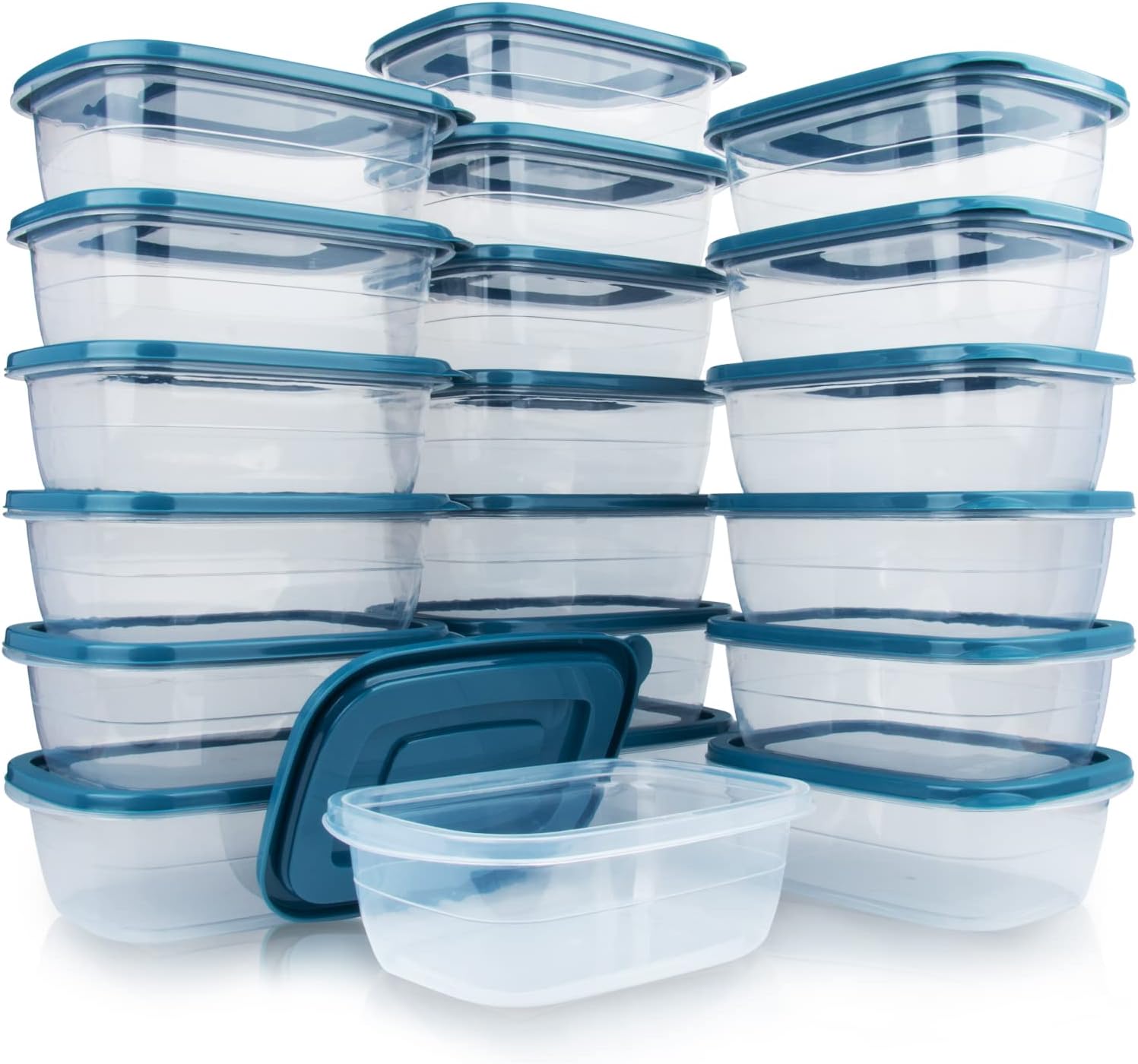 EFISH Portionsboxen 10er Set Kunststoff Lebensmittelbehaelter mit Deckel