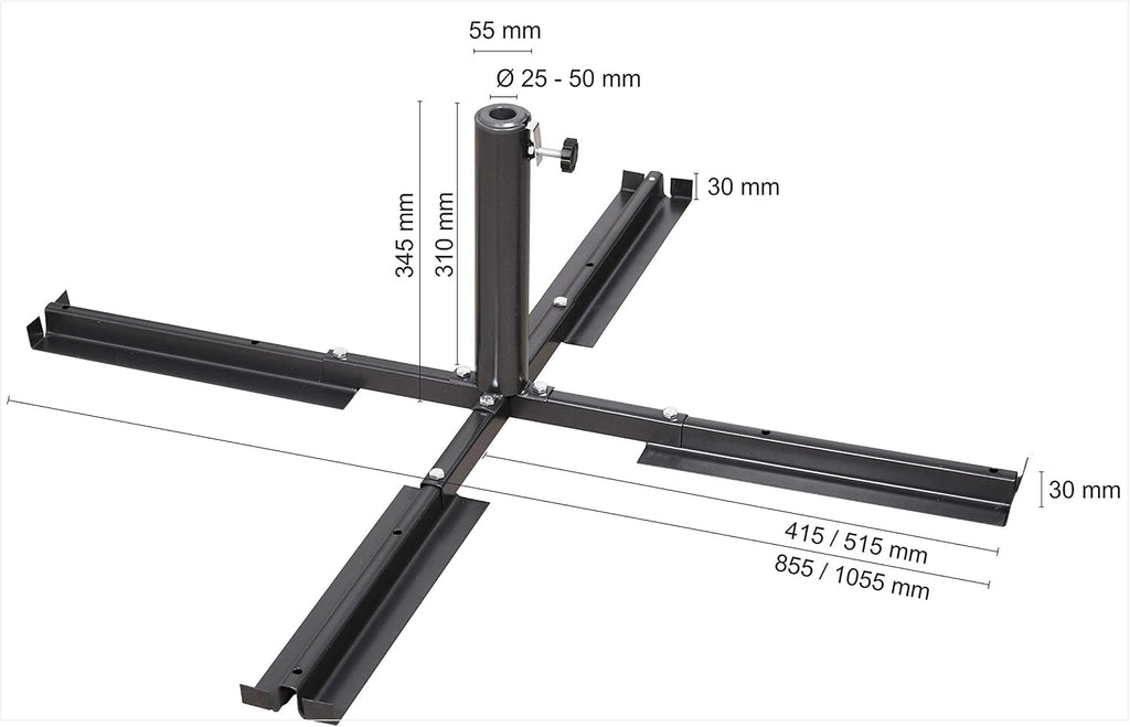 Schneider Plattenstaender Standard 837-15 anthrazit Stahl fuer Wegeplatten