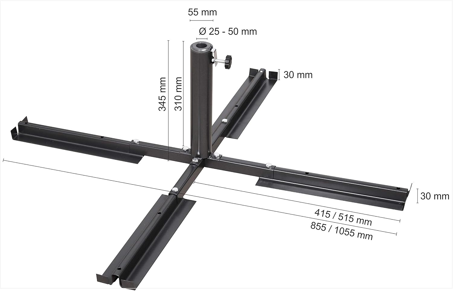 Schneider Plattenstaender Standard 837-15 anthrazit Stahl fuer Wegeplatten