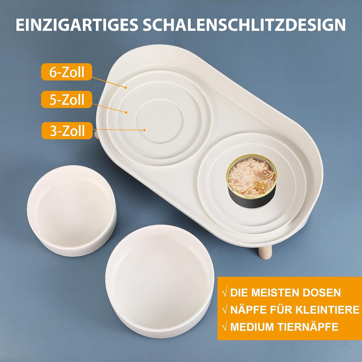 Erhoehter Keramik Hundenapf 2x720 ml mit Staender rutschfest gruen fuer Hunde Katzen