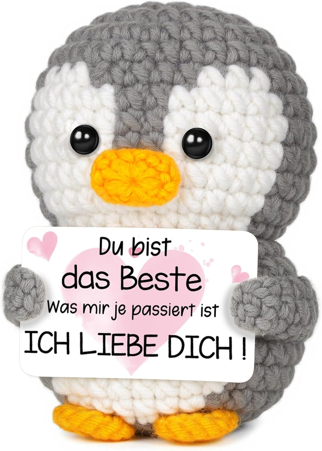 Mini Pinguin Pocket Hug Kuscheltier 'Ich liebe dich' Geschenk Paare