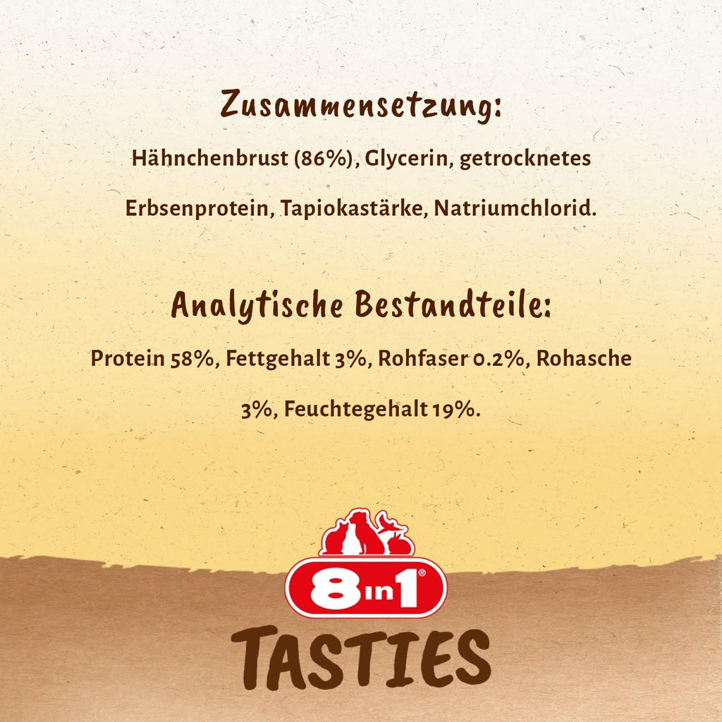 Hunde Snacks 8in1 Tasties Sushi Rolls glutenfrei Kabeljau Haehnchenbrust