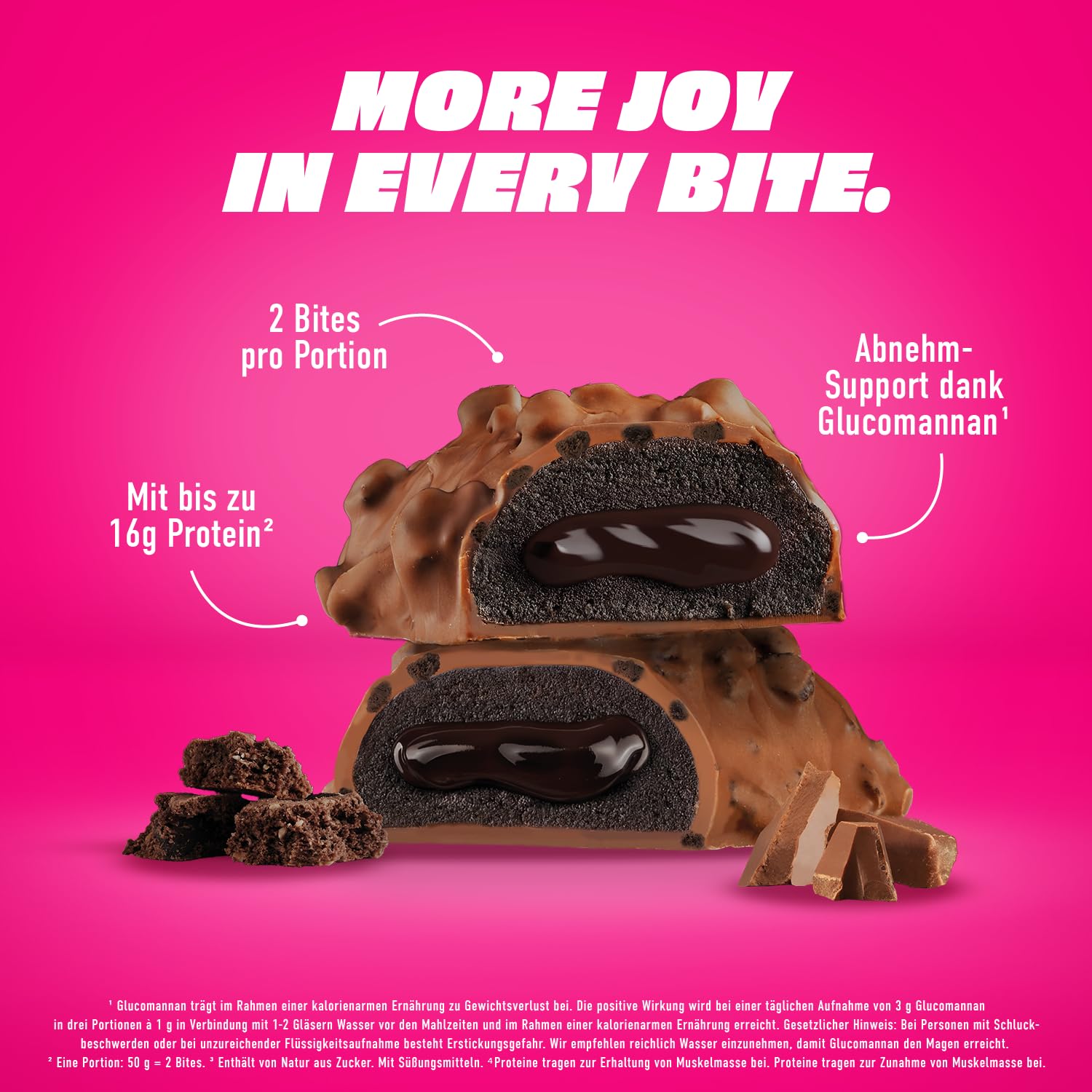 MORE Protein Satisbites 12er Box Dark Cookie Crumble 12×25g 16g Protein