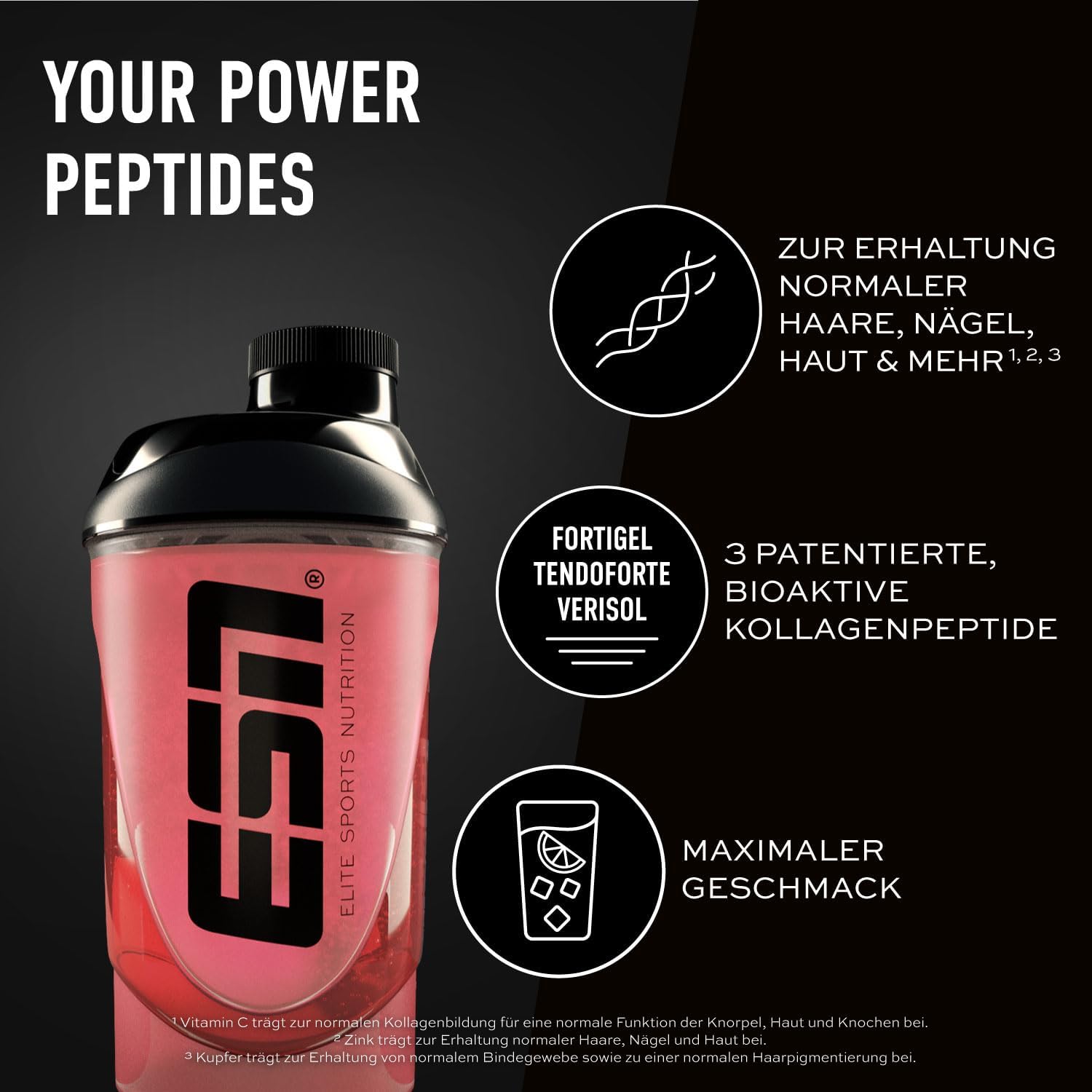 ESN Collagen Peptides Fresh Cherry Made in Germany verschiedene Sorten