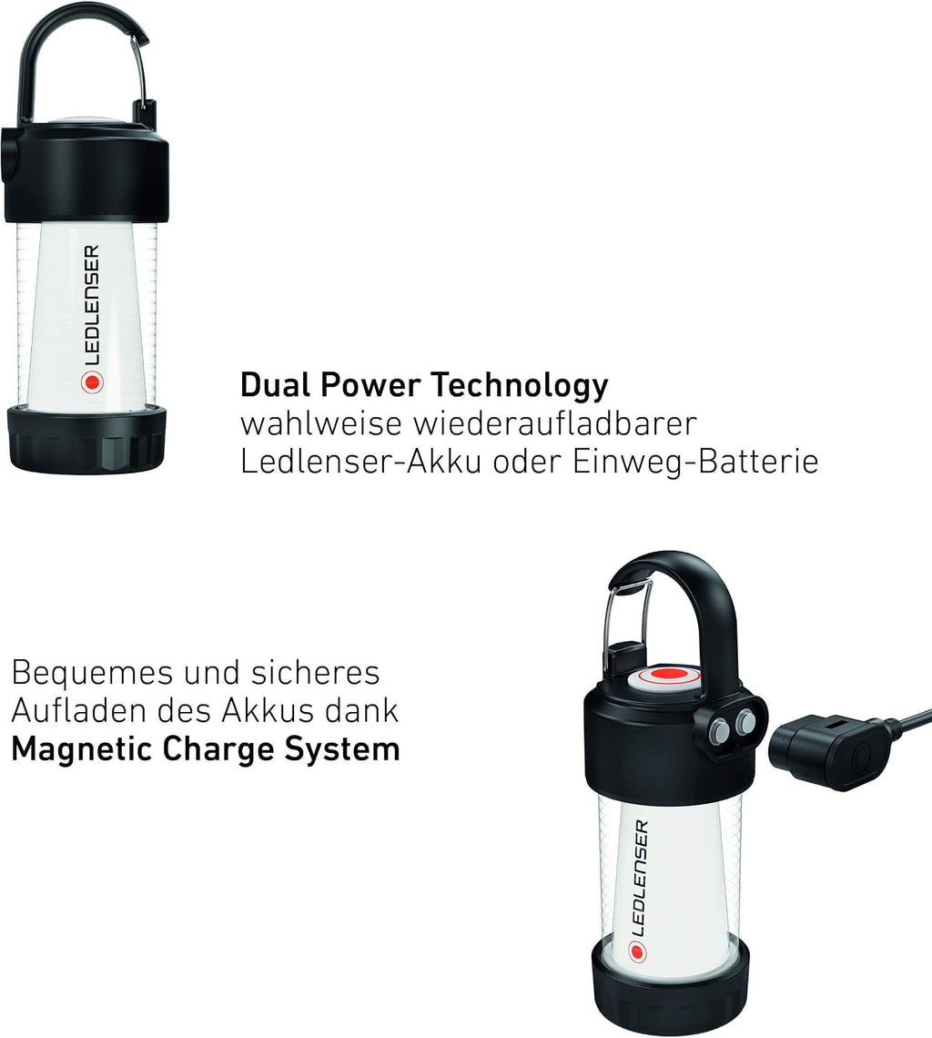Ledlenser ML4 Warm Light LED Laterne 300 lm, aufladbar, Rotlicht, Schwarz
