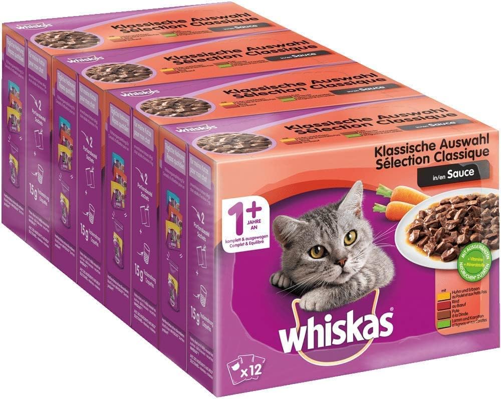 Whiskas Senior 11+ Nassfutter Gefluegel 12x85g (48 Beutel) verschiedene Sorten 10