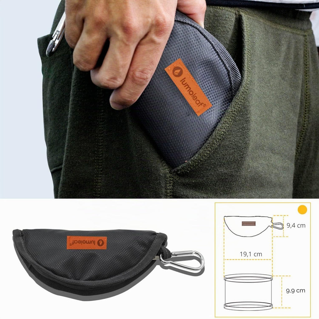 LumoLeaf Reisenapf Hund faltbar + Trink- und Futternapf Set