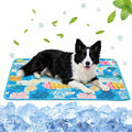 Kuehlmatte Hund 100x70 cm selbstkuehlend fuer Hunde Katzen Indoor Outdoor Auto Blau