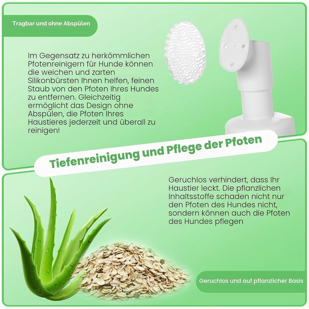Pfotenreiniger fuer Hunde und Katzen 150ml duftfreie Pfotenreinigung