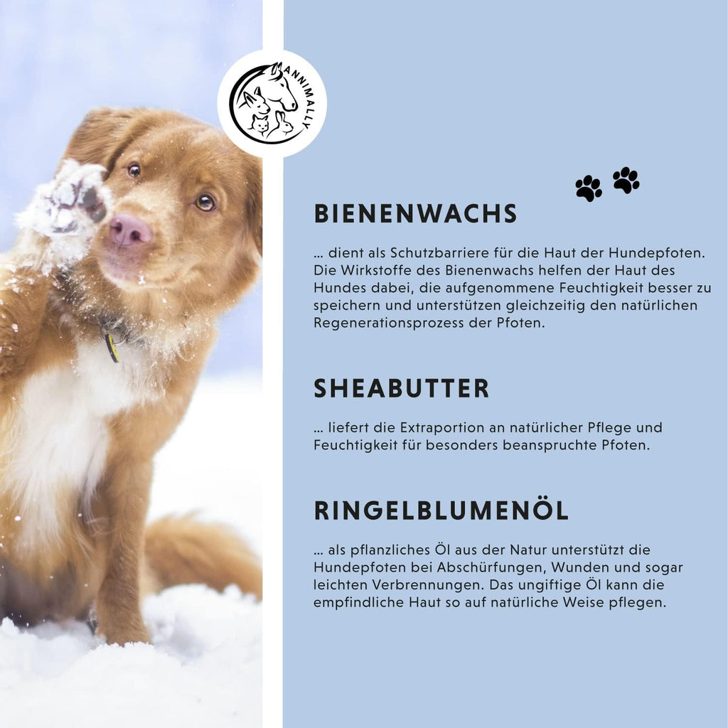 Annimally Pfotenbalsam 50g fuer Hund & Katze mit Bienenwachs, Sheabutter