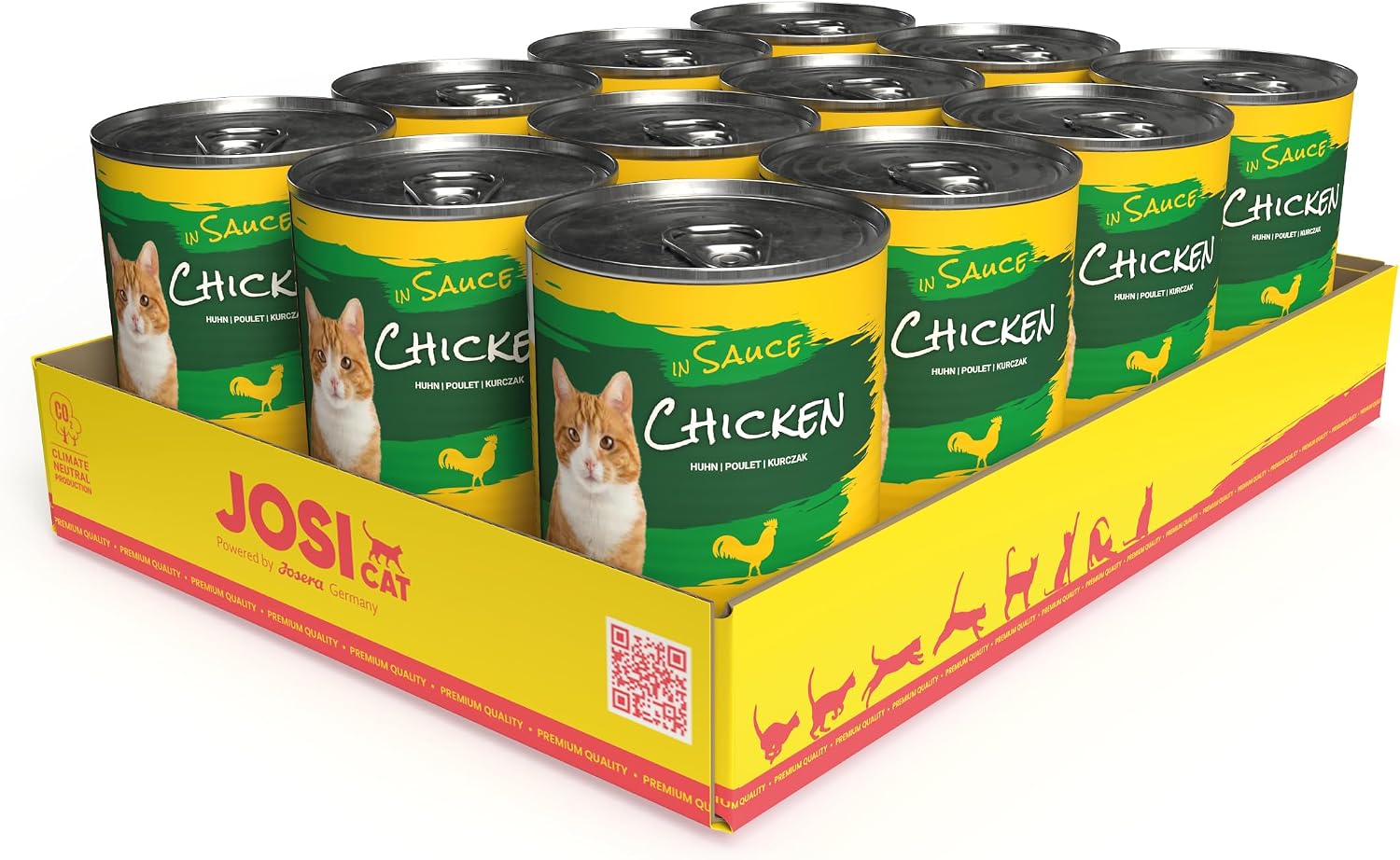 JosiCat Rind in Sauce Adult Nassfutter 12 x, verschiedene Sorten