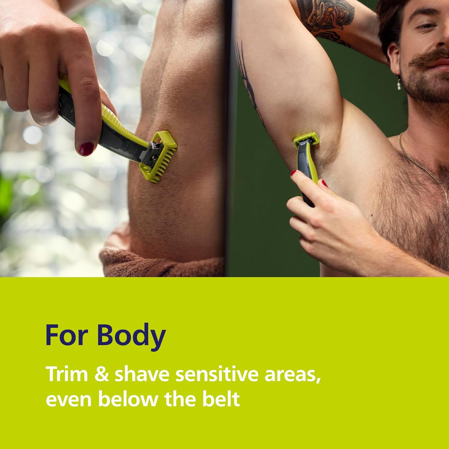 Philips OneBlade 360 Rasierer Trimmer fuer Gesicht und Koerper Nass/Trocken