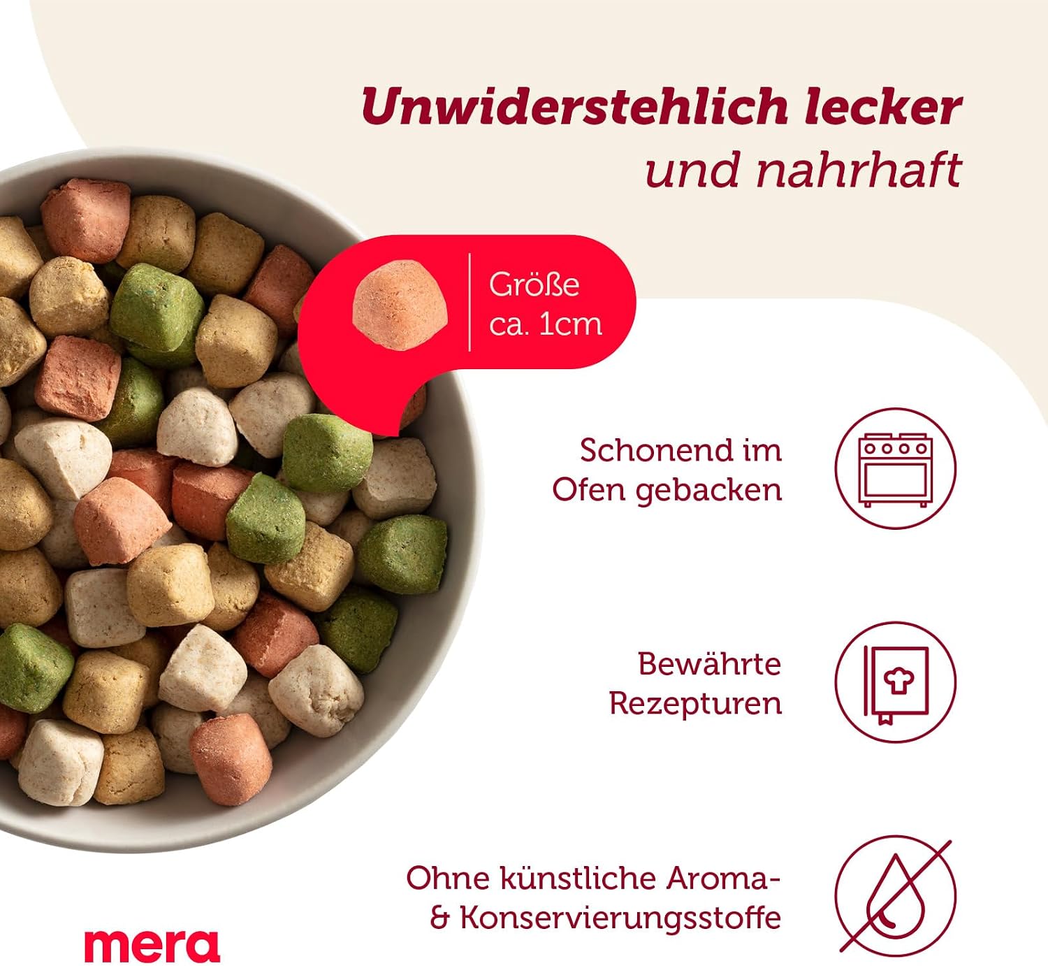 MERA Bakery Gourmet Happen (), Hundeleckerli fuer Training oder als Snack, Lec