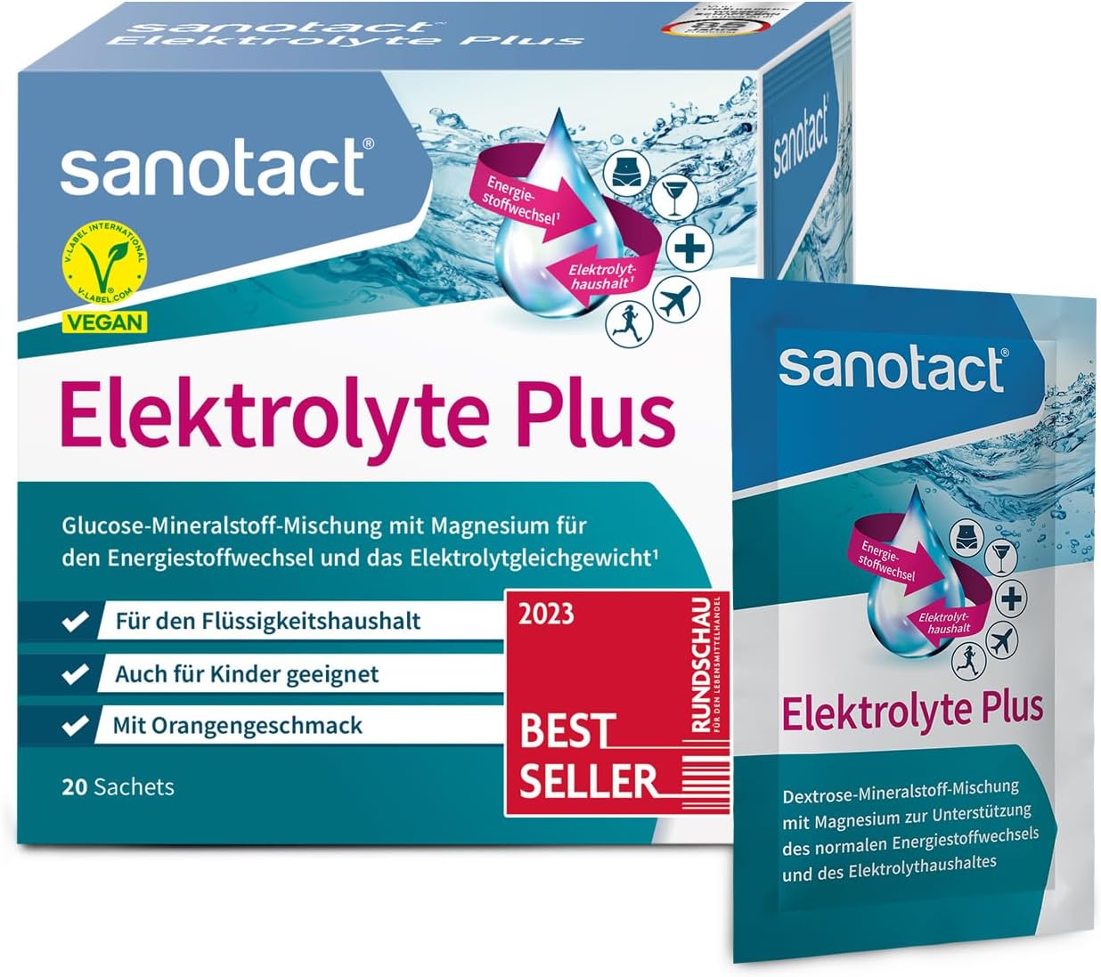 Sanotact Elektrolyte Pulver - 50 Stueck Hydration Sport Elektrolyt Tabletten