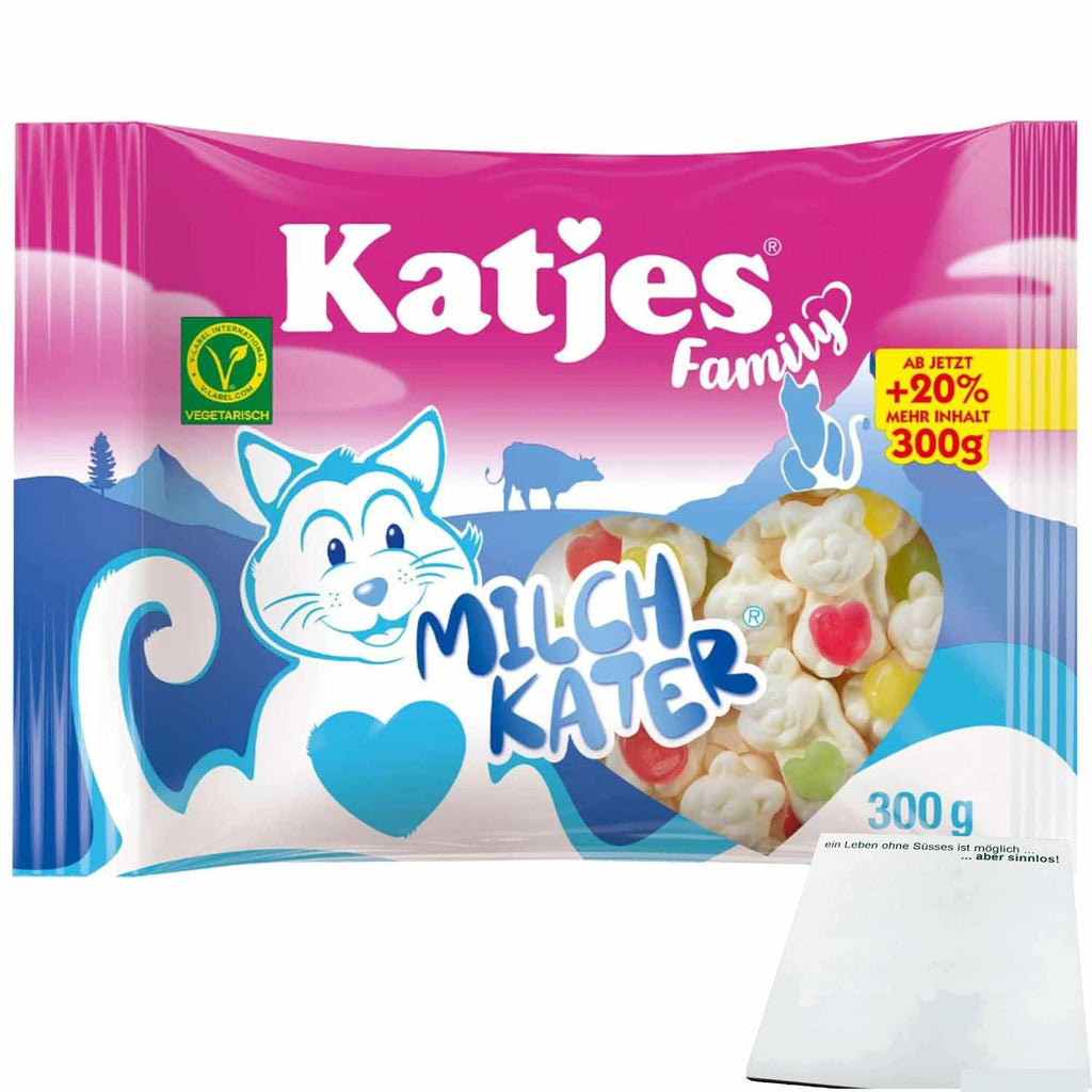 usy Bundle Katjes Family Milchkater Schaumzucker 300 g Beutel + usy Block
