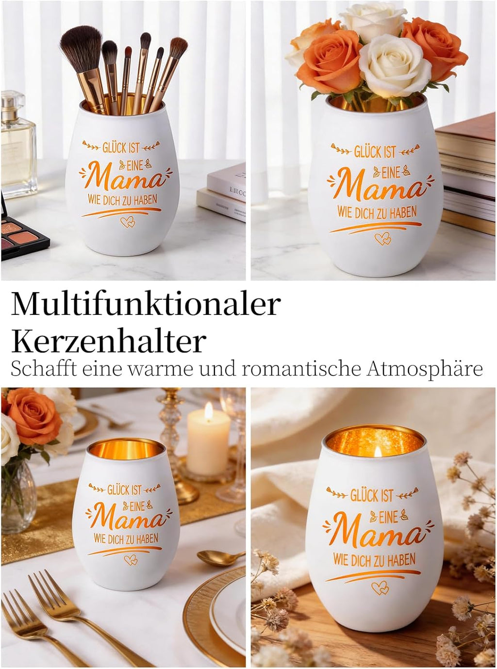 Windlicht mit Gravur verschiedene Farben Glas Windlichter Spruch Geschenk fuer Fr