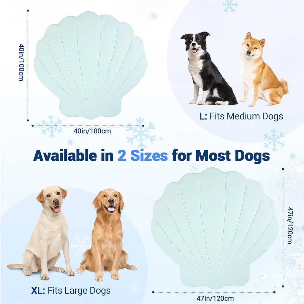 Kühlmatte Hund 100x100 cm wendbar waschbar 2cm-120cm selbstkühlend ohne Gel