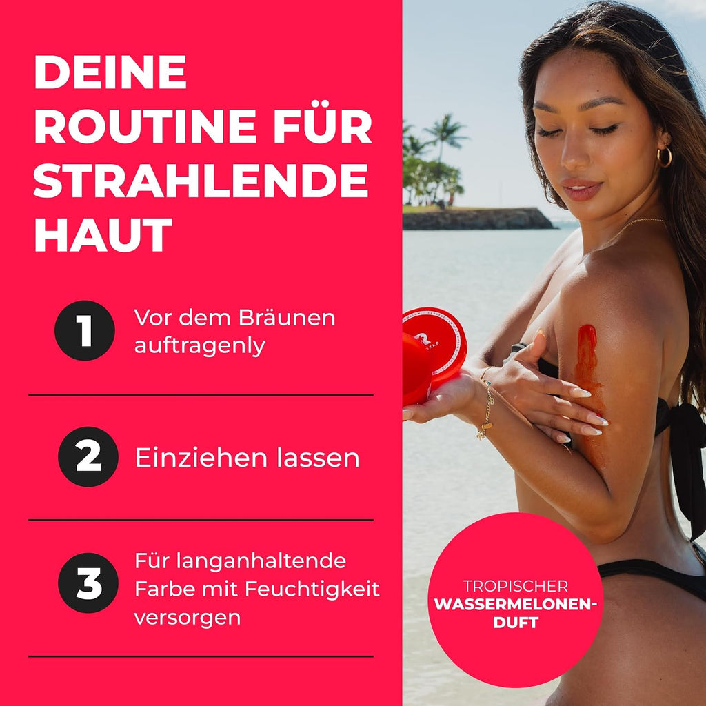 BYROKKO Shine Brown 200 ml Braeunungsbeschleuniger Creme fuer Sonne und Solarium
