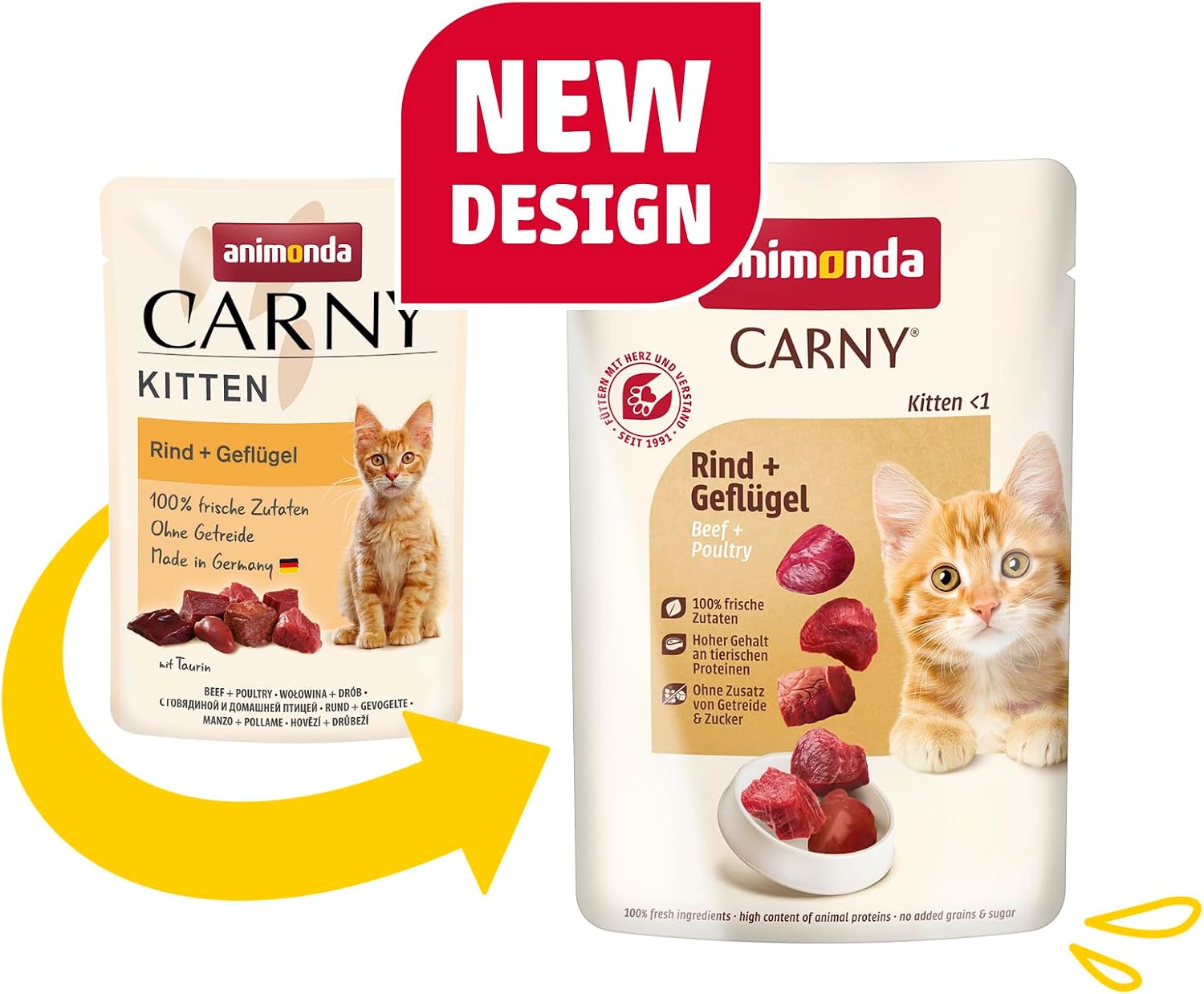 Animonda Carny Gefluegel Mix Katzenfutter nass getreidefrei