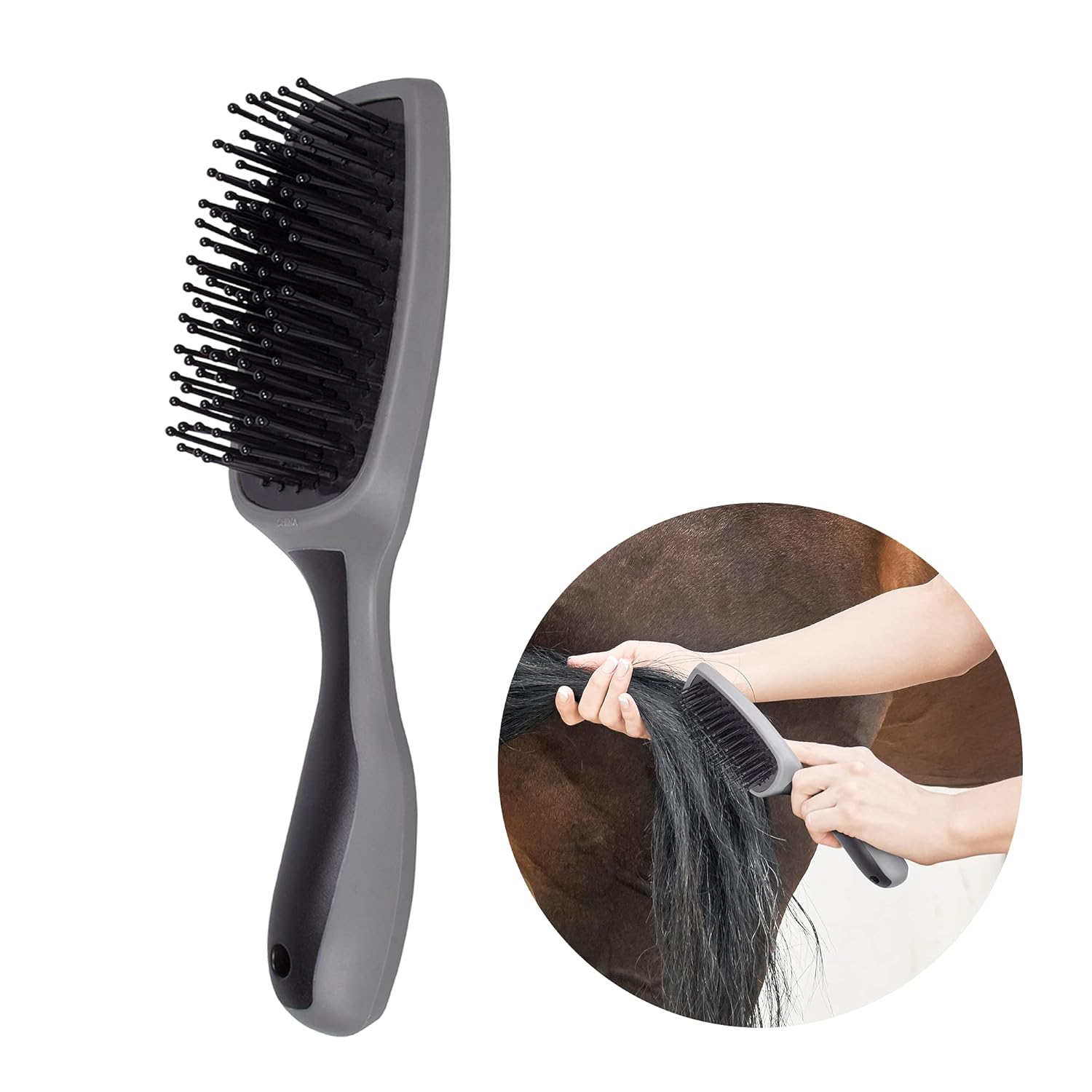 Schweifbürste Pferdebürste Tail Brush für Pferdepflege