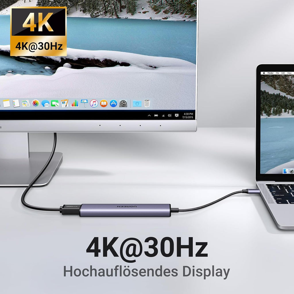 UGREEN RevoDock 105 USB-C Hub mit HDMI 4K, PD 100W, Multiport Adapter