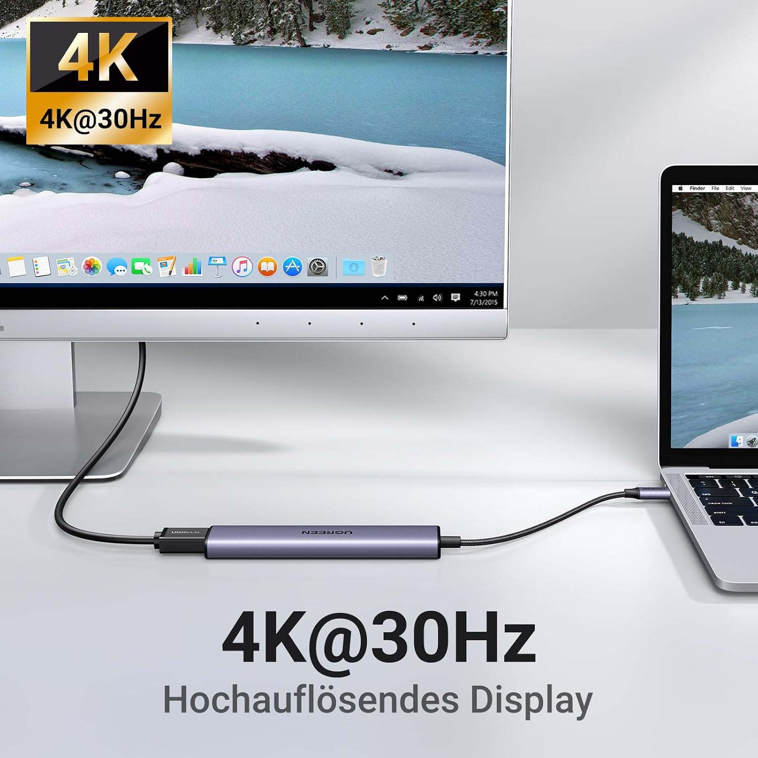 UGREEN RevoDock 105 USB-C Hub mit HDMI 4K, PD 100W, Multiport Adapter
