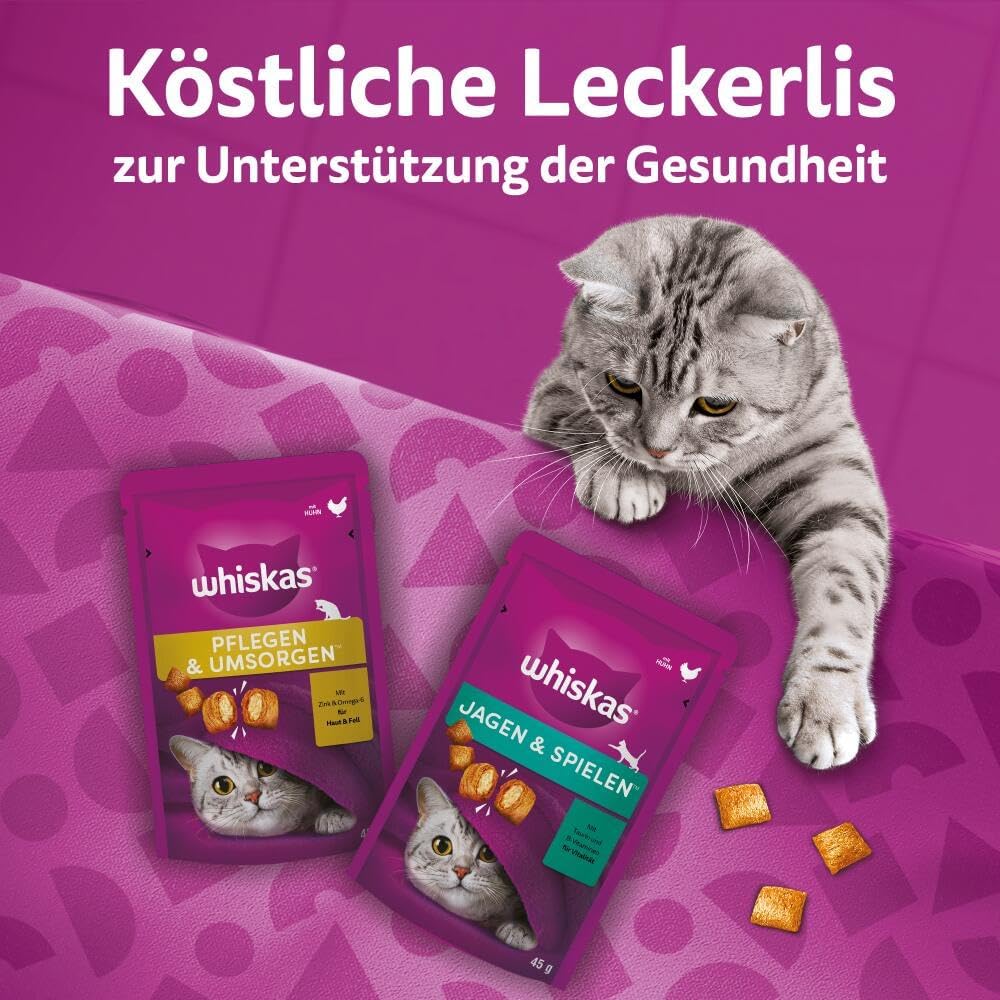 Whiskas Katzensnacks Pounce & Play 8x45g Portionsbeutel verschiedene Sorten