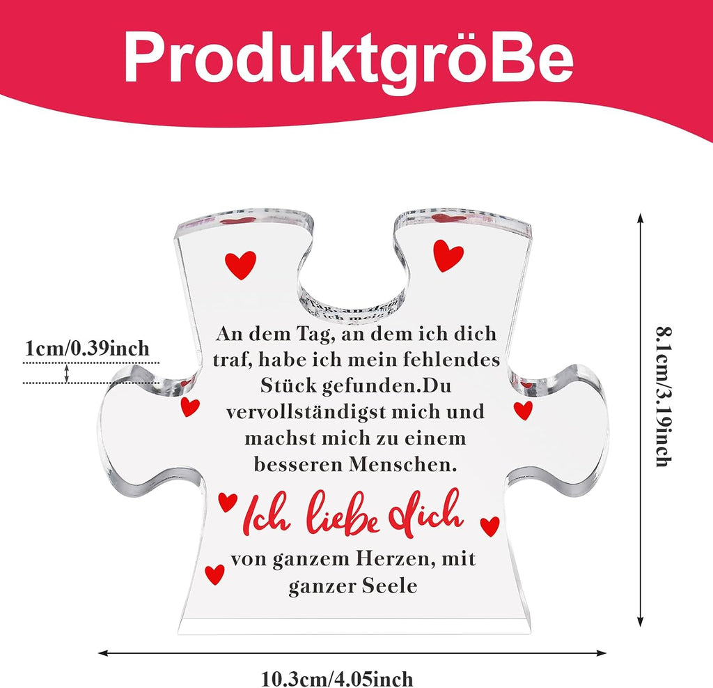 Acryl Puzzle graviert Geschenk fuer Paare - Valentinstag Geburtstag