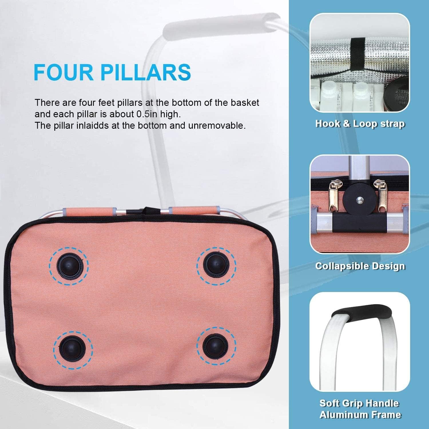 faltbare isolierte Kuehltasche wasserdicht fuer Camping Picknick