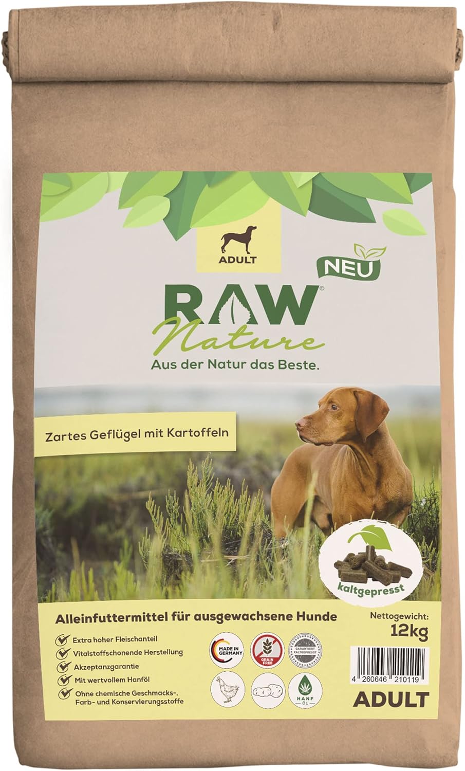 RAW Nature Trockenfutter Adult Huhn getreidefrei hoher Fleischanteil ve