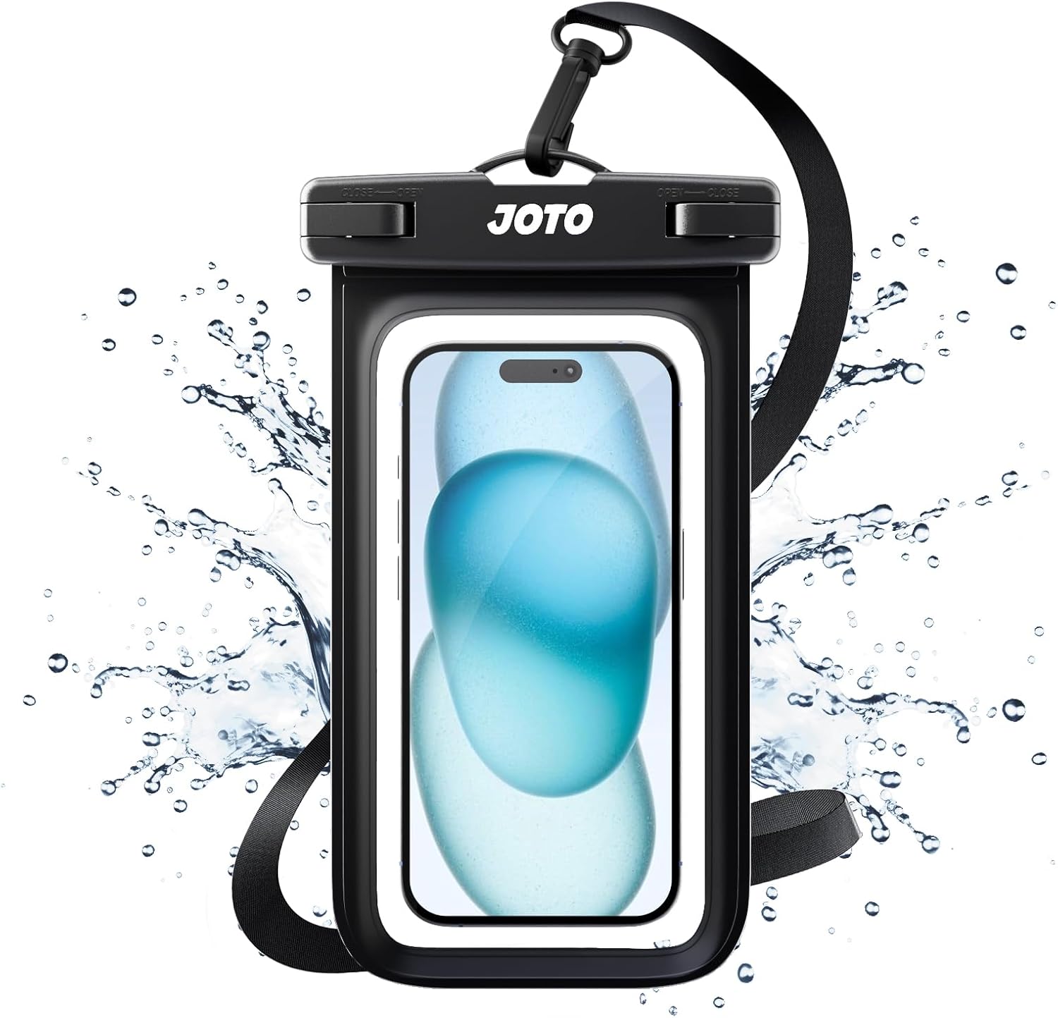 JOTO wasserdichte Handytasche IPX8 bis 7" Universal Huelle Schwarz