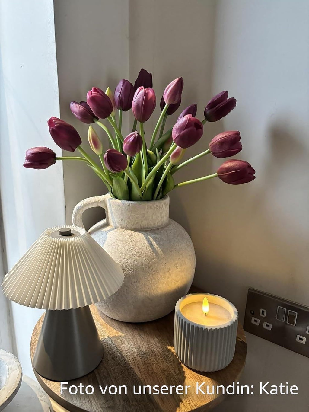 Kuenstliche Tulpen Real Touch 20 Stueck Strauss Kunstblumen Deko