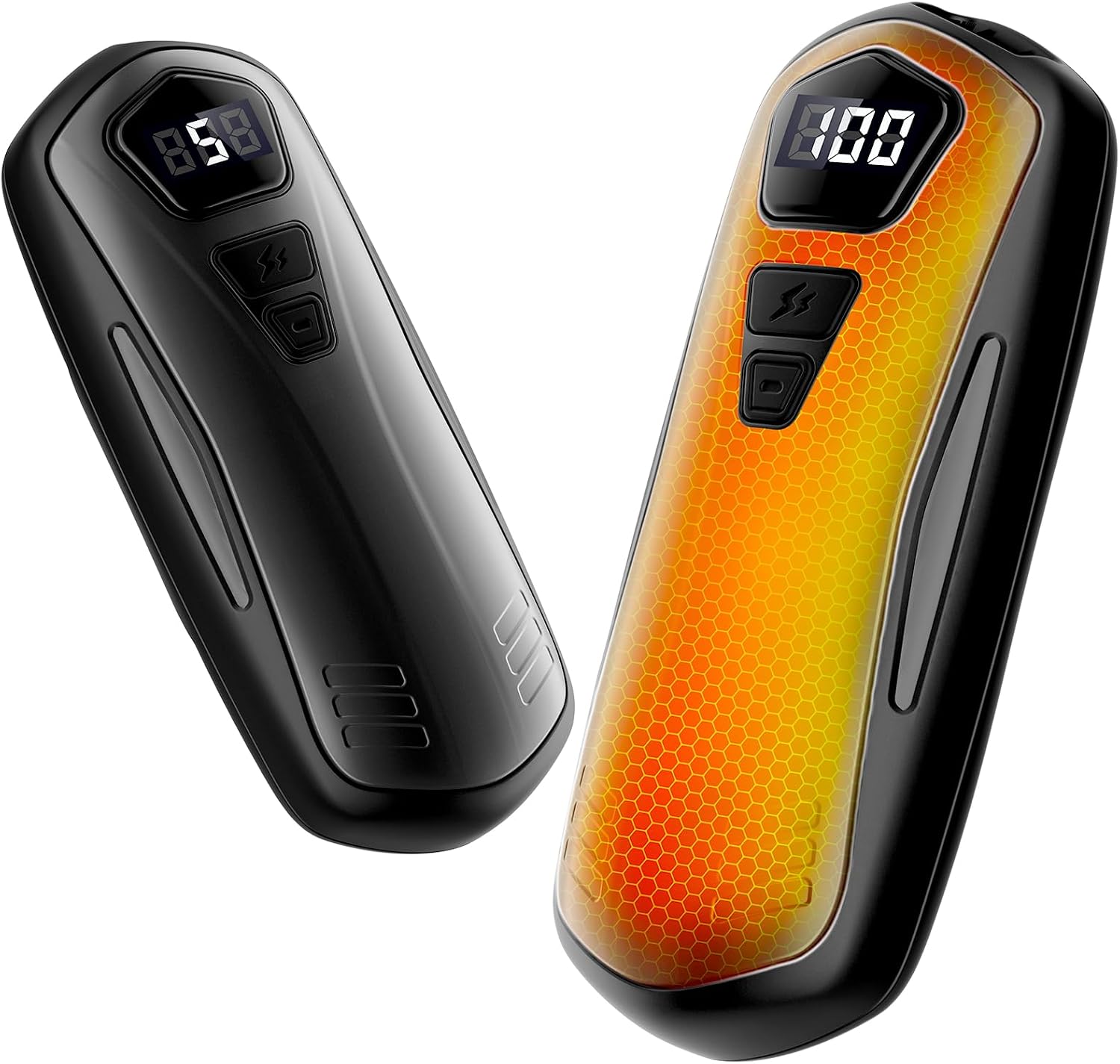 Elektrische Handwaermer 2er Set 6000 mAh USB Wiederaufladbar 5 Heizstufen