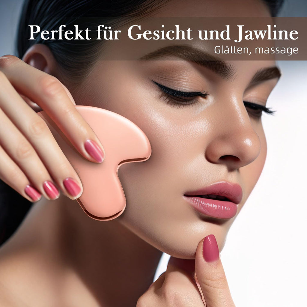 BESKAR Gua Sha Gesichtswerkzeug Edelstahl Jawline Massage Anti-Falten