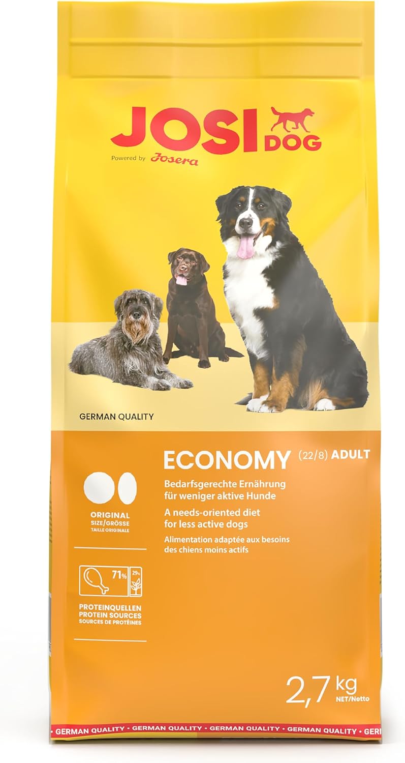 JosiDog Economy Adult Trockenfutter Alleinfutter fuer Hunde