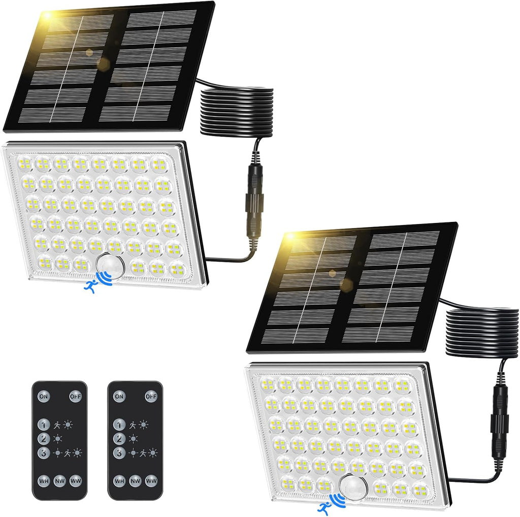 Realky Solar-Aussenlampe mit Bewegungsmelder, IP65, Fernbedienung, 5m Kabel