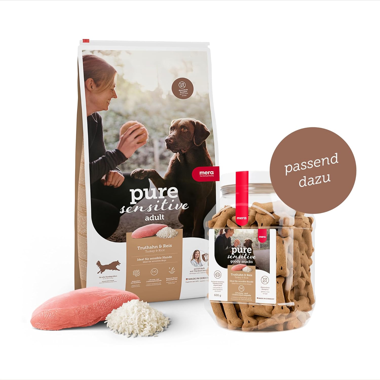 MERA Pure Sensitive Hundefutter Truthahn und Reis verschiedene Sorten