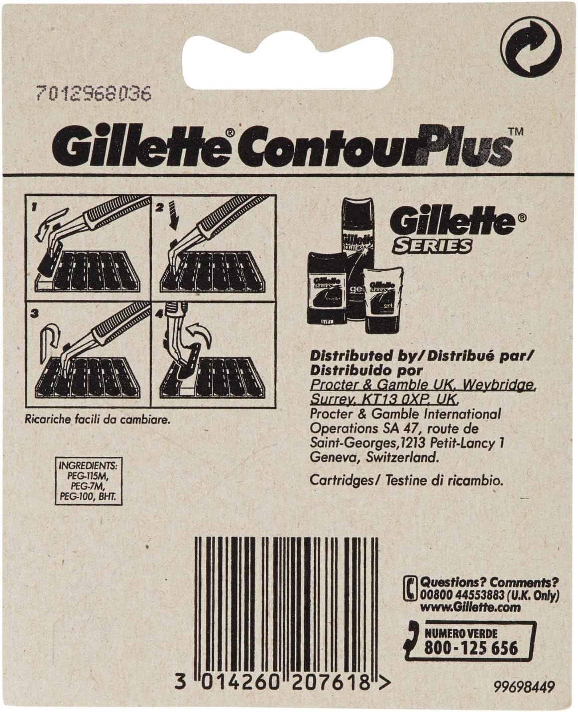 Gillette Contour Plus Rasierklingen 10 Stueck Ersatzklingen Herren