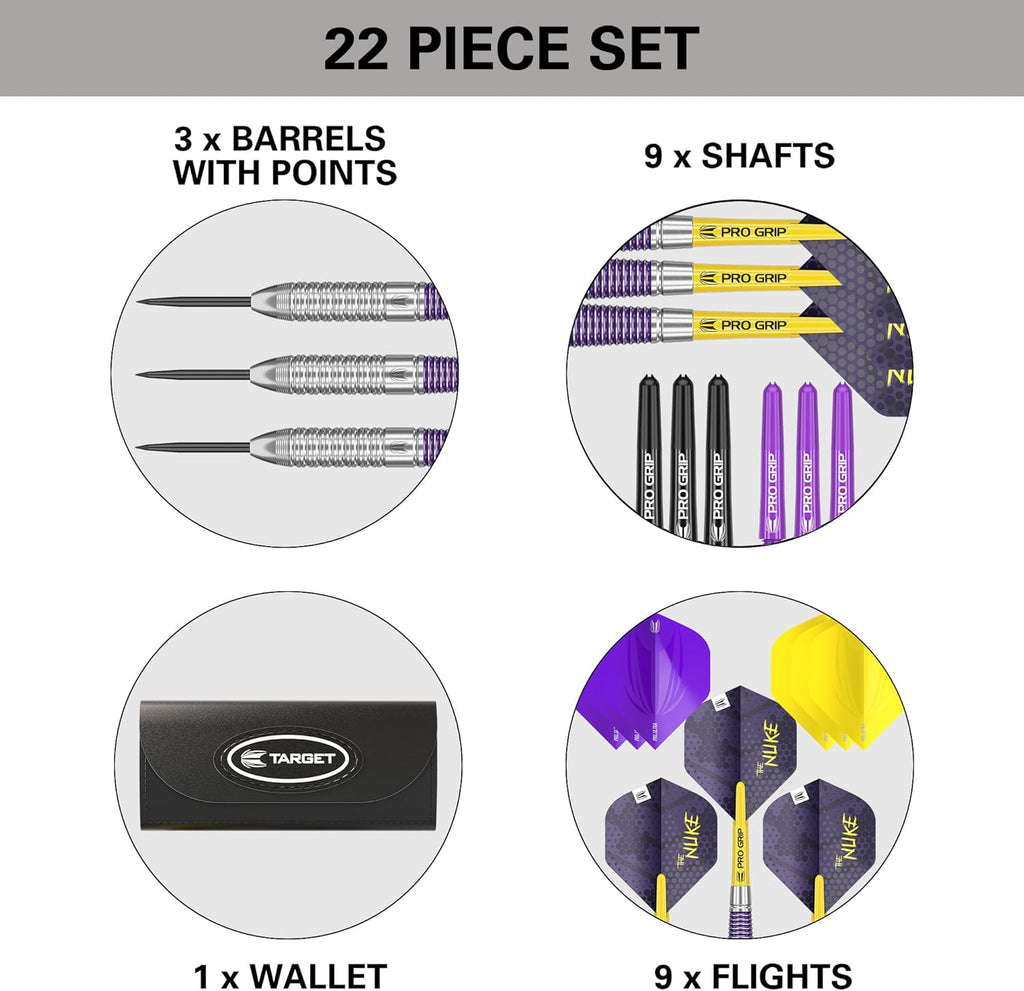Target Luke Littler Steel Tip Darts Set Nuke Player Edition