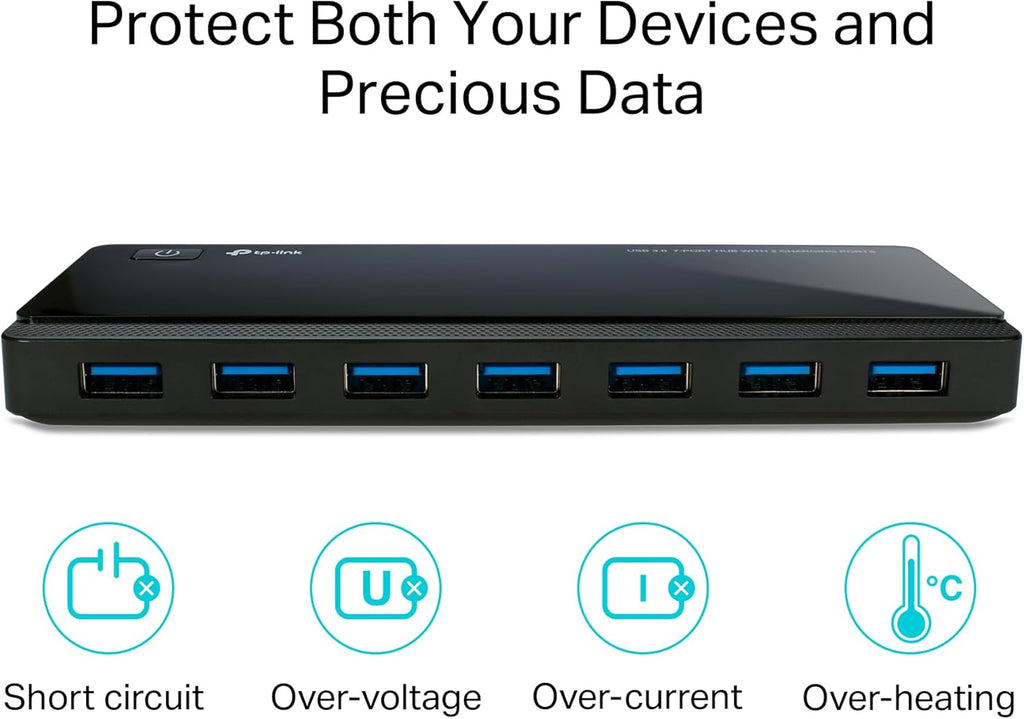TP-Link UH700 7‑Port USB 3.0 Hub mit Netzteil USB-Verteiler