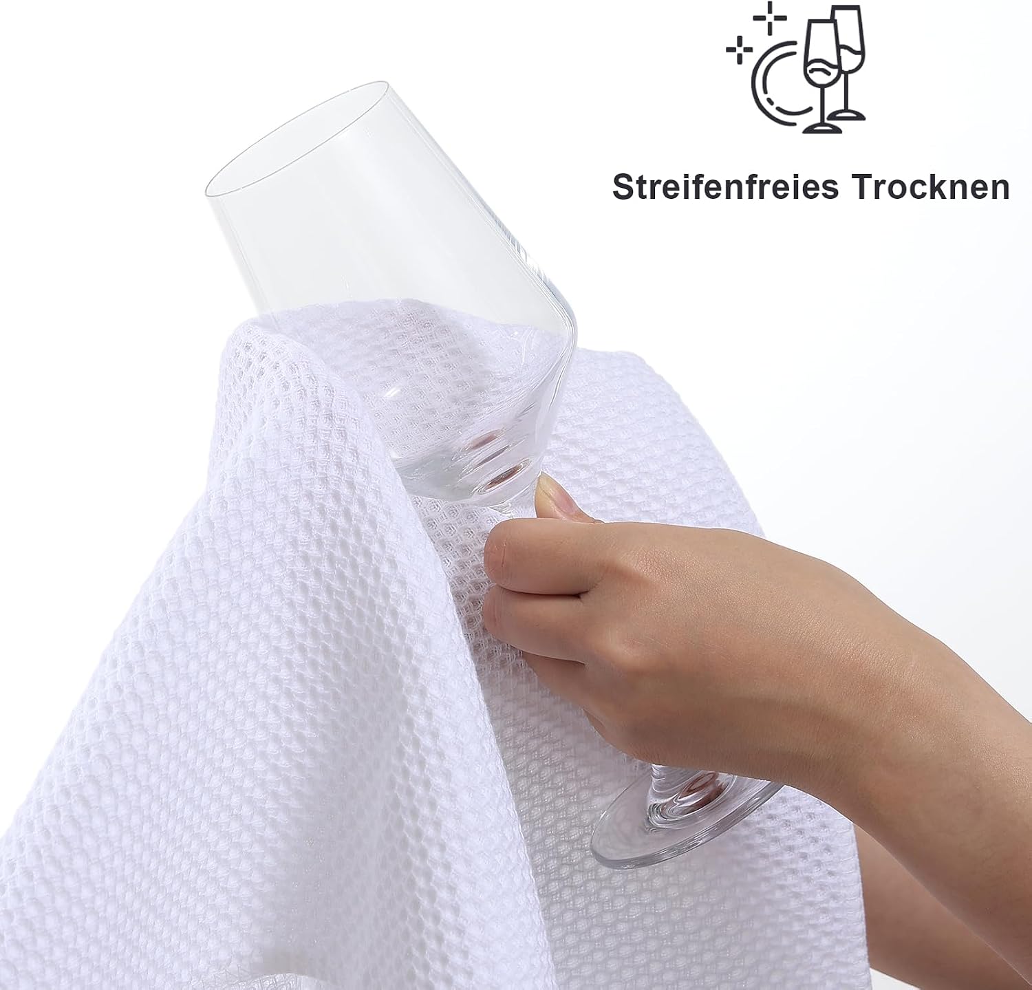 Geschirrtuecher 6er Set 100% Baumwolle 30×30 cm saugfaehig Dunkelgrau 30cm-72cm
