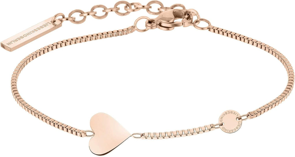 Liebeskind Berlin Schmuck Set Damen Edelstahl Kette Armband Ohrringe Herzanhaenge