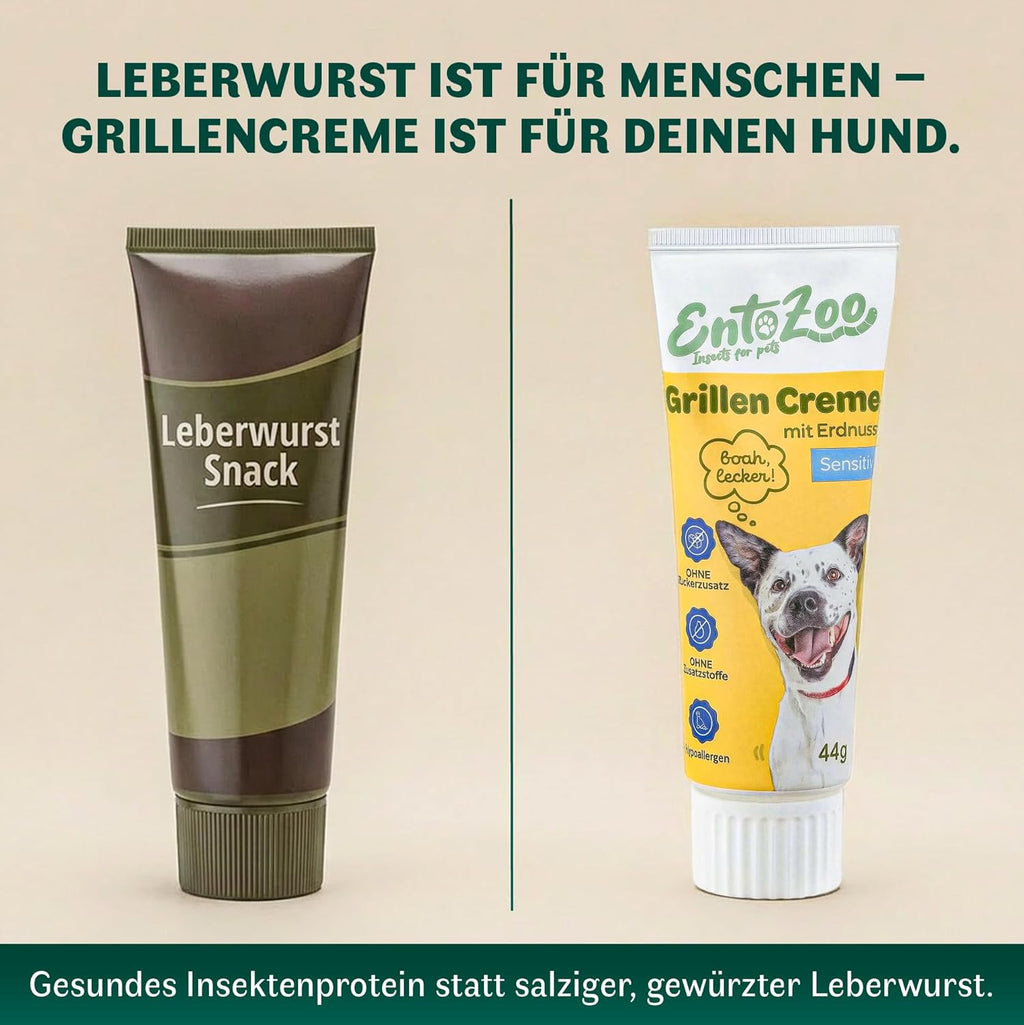 Hundesnack Insekten Erdnuss Leberwurst Tube verschiedene Sorten