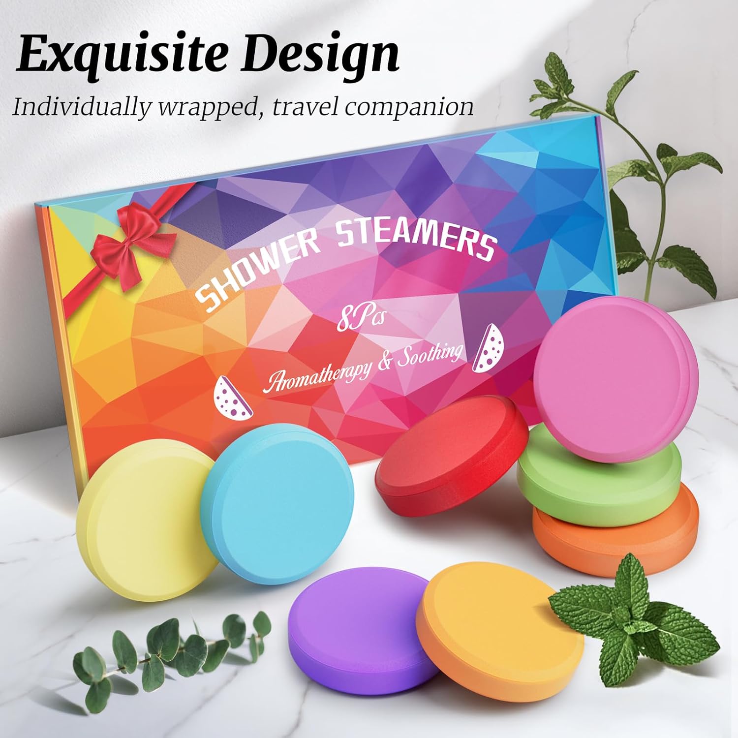Linkax Aromatherapie Duschdampfbomben Geschenkset 8 Stueck